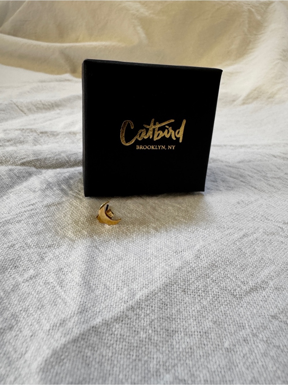 Catbird Gold Moon Tiniest Dancer Earring - Picture 2 of 2